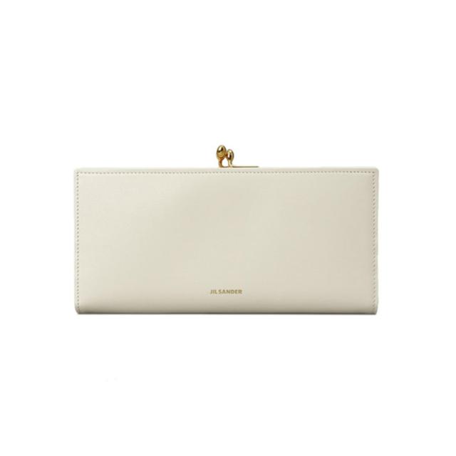ジルサンダー Jil Sander 財布 長財布 小銭入れ付き J07UI0014 P4840 106 GOJI PURSE MEDIUM レディース アイボリー 本革 レザー 二つ折