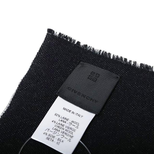ジバンシィ GIVENCHY マフラー ストール ウール シルク混 GV3518-J5784-001 レディース メンズ ユニセックス ブラック マフラー ブランド_4