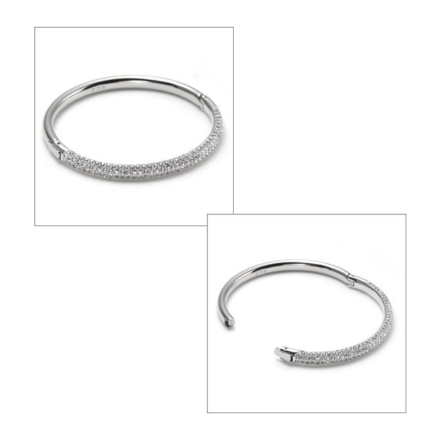 スワロフスキー SWAROVSKI Stone Mini クリスタル パヴェ バングル Sサイズ 5032845