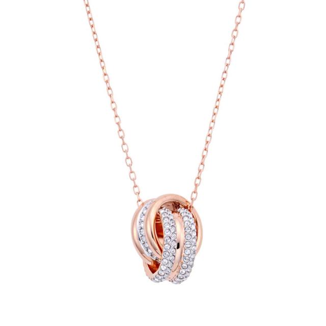 スワロフスキー SWAROVSKI ネックレス ペンダント アクセサリー 5240525 Further ファーザー Rose Gold ローズゴールド+クリアネックレス