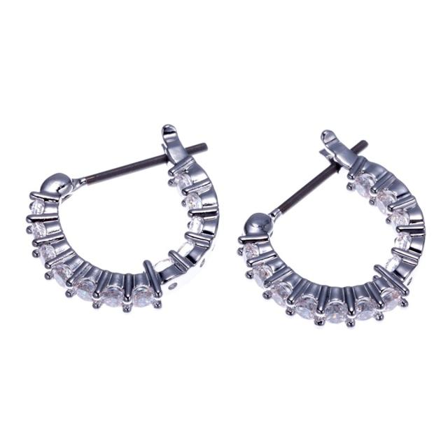 スワロフスキー SWAROVSKI ピアス フープピアス アクセサリー 5562126 Vittore hoop earrings ヴィットーレ シルバーアクセサリー ブラン_1