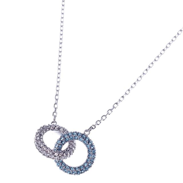スワロフスキー SWAROVSKI ネックレス ペンダント アクセサリー 5642883 Stone necklace ストーン シルバー+ブルー系アクセサリー ブラン