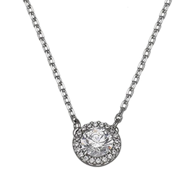スワロフスキー swarovski ネックレス ペンダント アクセサリー 5648986 Una Angelic ラウンドカット レディース ホワイト+シルバー ネッ