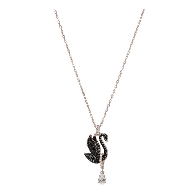 スワロフスキー swarovski アクセサリー ネックレス ペンダント 5689664 SWAN スワン レディース ローズゴールド+クリア+ブラック ネック