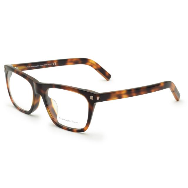 ゼニア ZEGNA メガネ フレーム 眼鏡 フレームのみ アジアンフィット EZ5136-F/V 052 55 オプティカルフレーム ウェリントン ハバナ メガ