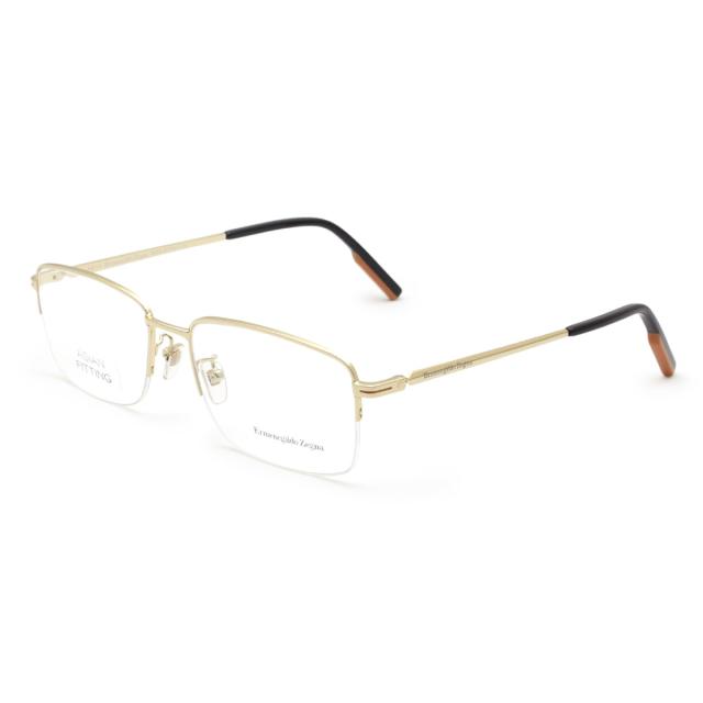 ゼニア ZEGNA メガネ フレーム 眼鏡 フレームのみ ノーズパッド EZ5190-D/V 032 57 オプティカルフレーム サーモント メンズ ゴールド メ