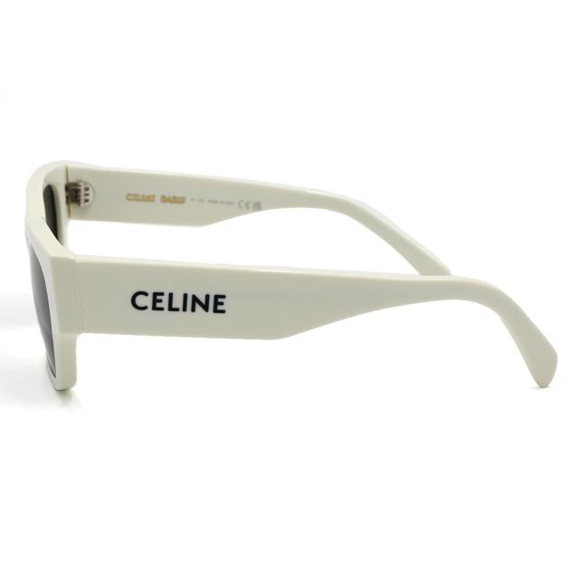 セリーヌ CELINE サングラス アジアンフィット UVカット アイウェア ウェリントン CL40197U 5425A レディース ホワイト+ダークグレー 紫_2