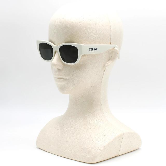 セリーヌ CELINE サングラス アジアンフィット UVカット アイウェア ウェリントン CL40197U 5425A レディース ホワイト+ダークグレー 紫_5