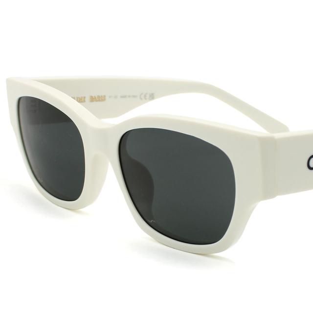 セリーヌ CELINE サングラス アジアンフィット UVカット アイウェア ウェリントン CL40197U 5425A レディース ホワイト+ダークグレー 紫_6