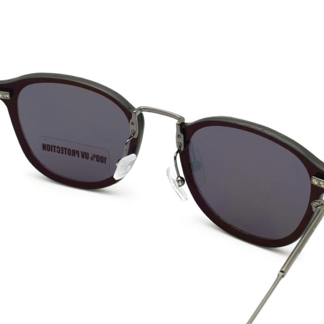 ゼニア ZEGNA サングラス ノーズパッド UVカット アイウェア フォックス EZ0097-D/S 08A 62 ダークブラウン+ルテニウム+ネイビーグレー_4