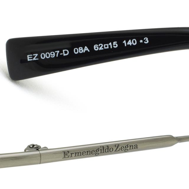 ゼニア ZEGNA サングラス ノーズパッド UVカット アイウェア フォックス EZ0097-D/S 08A 62 ダークブラウン+ルテニウム+ネイビーグレー_5
