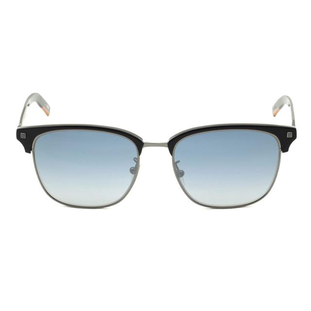 ゼニア ZEGNA サングラス ノーズパッド UVカット アイウェア バタフライ EZ0143-D/S 01C 57 ブラック+ガンメタル+ブルーグラデ 紫外線対_1