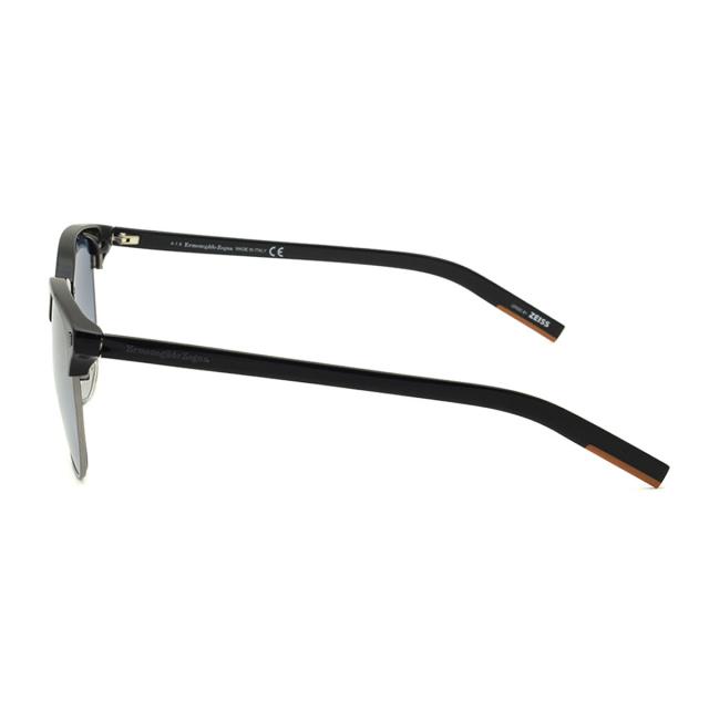ゼニア ZEGNA サングラス ノーズパッド UVカット アイウェア バタフライ EZ0143-D/S 01C 57 ブラック+ガンメタル+ブルーグラデ 紫外線対_2