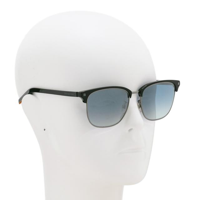 ゼニア ZEGNA サングラス ノーズパッド UVカット アイウェア バタフライ EZ0143-D/S 01C 57 ブラック+ガンメタル+ブルーグラデ 紫外線対_6