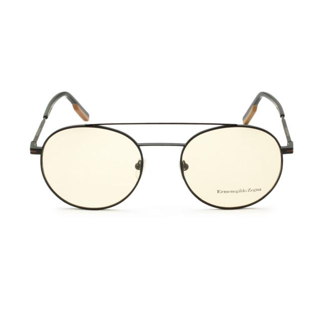 ゼニア ZEGNA エルメネジルド・ゼニア メガネ 眼鏡 フレームのみ EZ5162/V 002 53 アイウェア アジアンフィット ラウンド メガネフレーム_1