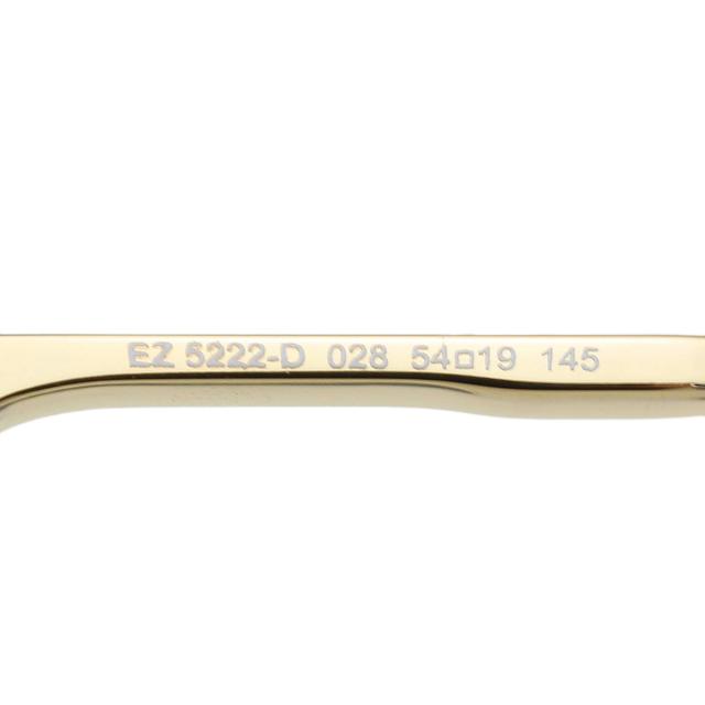 ゼニア ZEGNA エルメネジルド・ゼニア メガネ 眼鏡 フレームのみ EZ5222-D/V 028 54 LEGGERISSIMO ウェリントン ユニセックス ゴールド_4