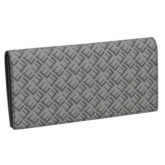 ダンヒル dunhill 財布 長財布 小銭入れ付き 21R2100LT038R メンズ グレー+ブラック 二つ折り長財布 ブランド 財布 おしゃれ 新品 ブラン