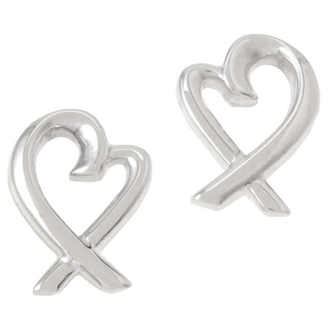 ティファニー　ラビングハート　ピアス　スタッド　シルバー　パロマピカソ ティファニー パロマピカソ ラビングハート スタッドピアス