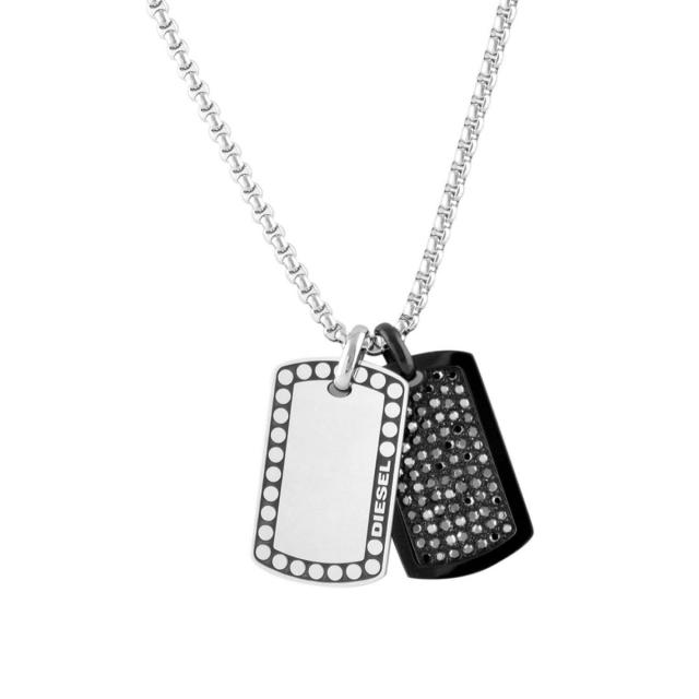 ディーゼル Diesel アクセサリー Dx ダブル ドッグタグ メンズ ネックレス ペンダント ブレイブマン Andem Sv Bkの通販はau Pay マーケット ホワイト リリス