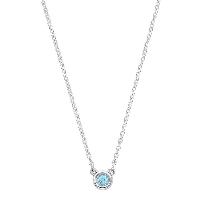 ティファニー TIFFANY&CO. エルサ・ペレッティ カラー バイ ザ ヤード アクアマリン ペンダント ネックレス 0.06ct 16in 25224884 シルバ