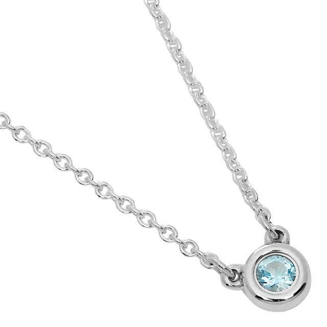 ティファニー TIFFANY&CO. エルサ・ペレッティ カラー バイ ザ ヤード アクアマリン ペンダント ネックレス 0.06ct 16in 25224884 シルバ_2