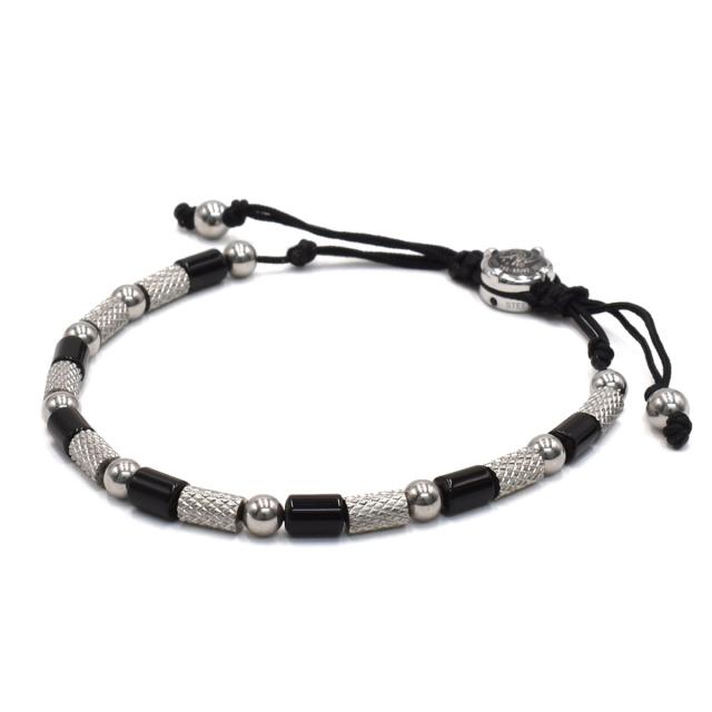 ディーゼル DIESEL ブレスレット アクセサリー DX1311040 メンズ ブレイブマン シルバー+ブラック ブレスレット アクセサリー ブランド