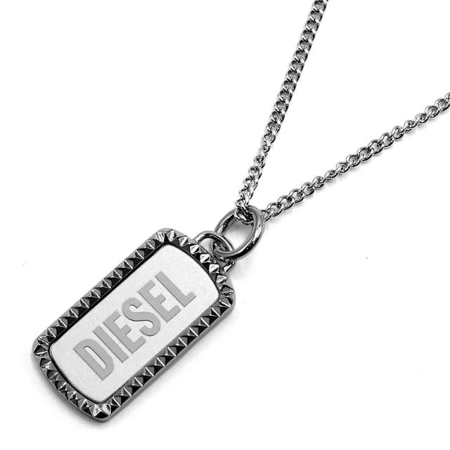 DIESEL ディーゼル アクセサリー ネックレス チェーンネックレス ペンダント DX1455040 メンズ シルバー ネックレス アクセサリー ブラン