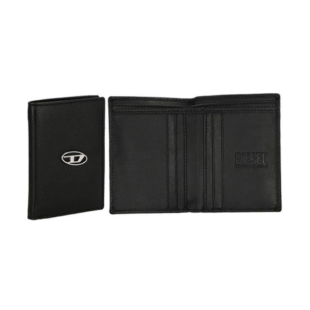 ディーゼル DIESEL 財布 二つ折り財布 折りたたみ財布 小銭入れなし X09017 P0685 T8013 メンズ ブラック 本革 レザー 財布 使いやすい_1