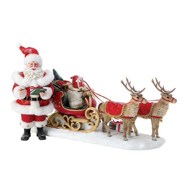 デパートメント56 Department56 サンタクロース トナカイ Tonight’s the Night 置物 フィギュア 人形 6012248 インテリア クリスマス