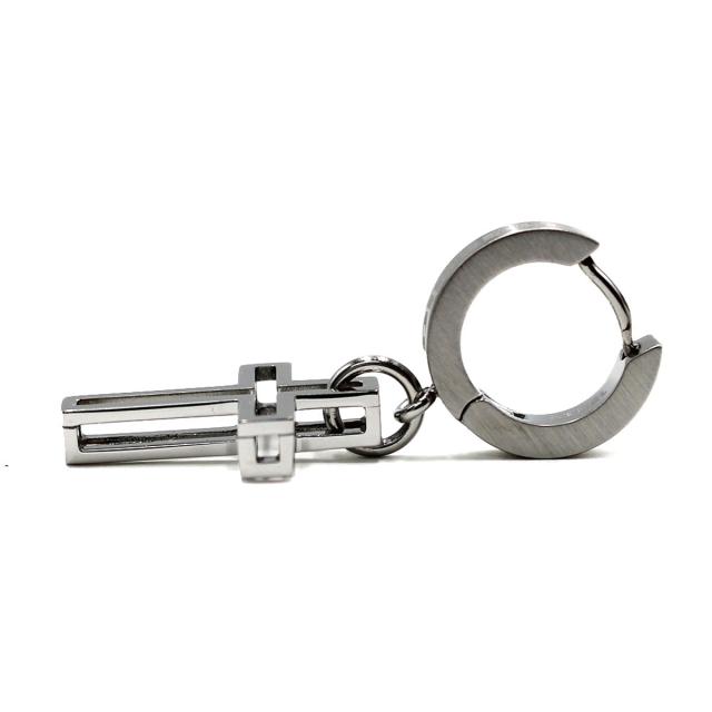 ディーゼル DIESEL 付属品 ピアス earrings DX1333040 シングルピアス 片耳用 差し交わす はりつけ台 フープピアス メンズ しろがね色 ピアス
