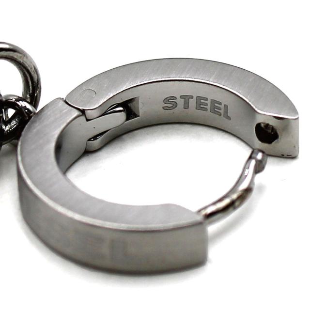 ディーゼル DIESEL 付属品 ピアス earrings DX1333040 シングルピアス 片耳用 差し交わす はりつけ台 フープピアス メンズ しろがね色 ピアス
