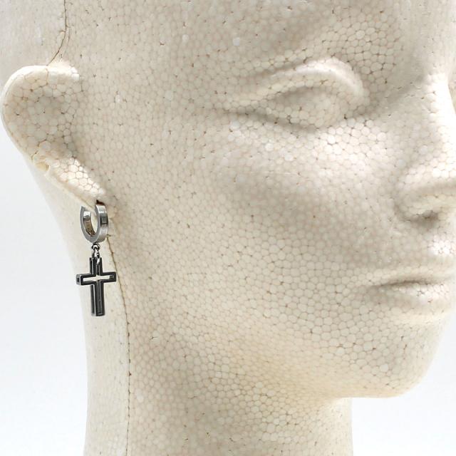 ディーゼル DIESEL 付属品 ピアス earrings DX1333040 シングルピアス 片耳用 差し交わす はりつけ台 フープピアス メンズ しろがね色 ピアス