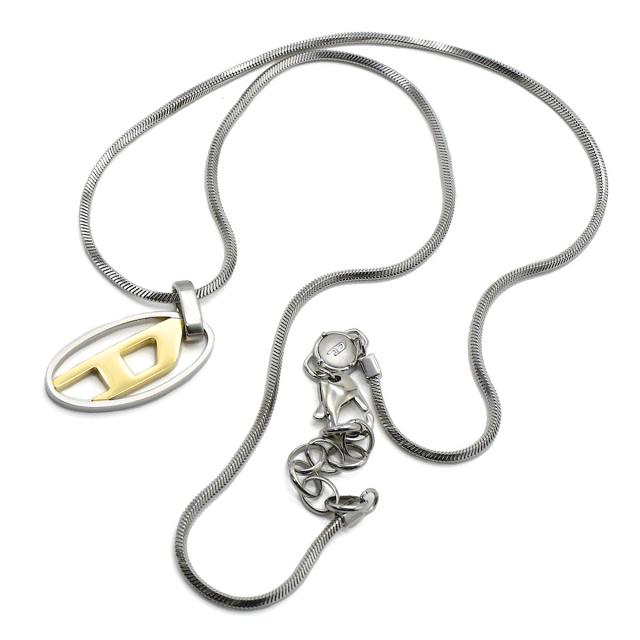 ディーゼル DIESEL ネックレス アクセサリー DX1421931 メンズ シルバー+ゴールド ネックレス アクセサリー ブランド 人気 おしゃれ プレ_4