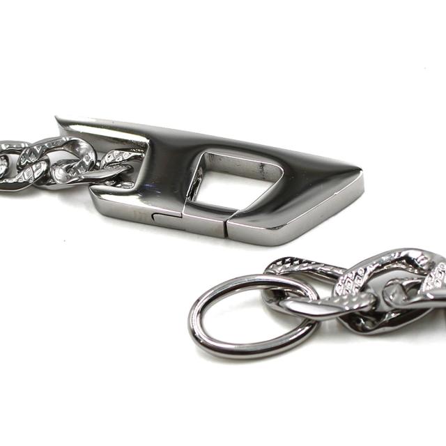 ディーゼル DIESEL ネックレス ペンダント DX1497040 ロゴ Dロゴ チェーン アクセサリー メンズ シルバー ネックレス アクセサリー ブラ_2
