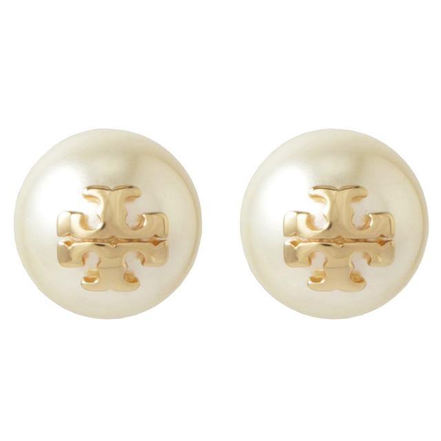 トリーバーチ TORY BURCH ピアス 11165514-110 Kira Pearl Stud Earring キラ パール スタッド IVORY/TORY GOLD アイボリー+ゴールド toryburch スタッドピアス ブランド プレゼント 新品 トリーバーチ ピアス ダブルT ロゴ アクセ プレゼント 40代