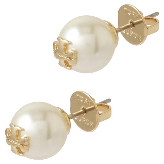 トリーバーチ TORY BURCH ピアス 11165514-110 Kira Pearl Stud Earring キラ パール スタッド IVORY/TORY GOLD アイボリー+ゴールド toryburch スタッドピアス ブランド プレゼント 新品 トリーバーチ ピアス ダブルT ロゴ アクセ プレゼント 40代