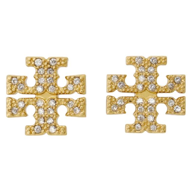 トリーバーチ TORY BURCH ピアス 53423-783 Kira Pave Stud Earring キラ パヴェ スタッド Tory Gold/Crystal ゴールド+せつ然たる toryburch スタッドピアス ブランド名 差し上げ物 新品 トリーバーチ ピアス ダブルT ロゴタイプ アクセ 差し上げ物 40代