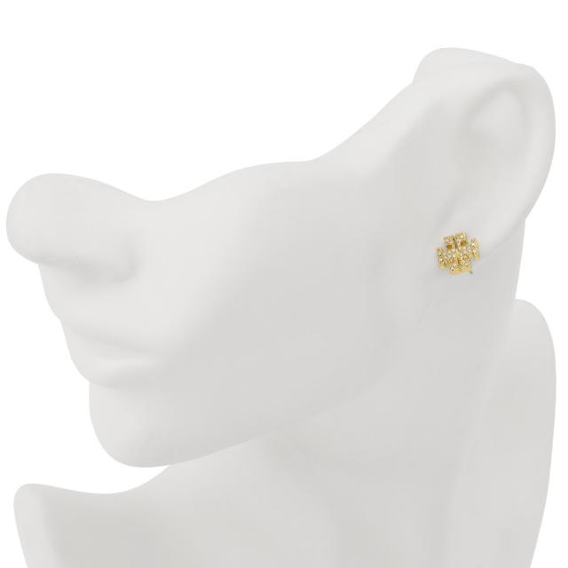 トリーバーチ TORY BURCH ピアス 53423-783 Kira Pave Stud Earring キラ パヴェ スタッド Tory Gold/Crystal ゴールド+せつ然たる toryburch スタッドピアス ブランド名 差し上げ物 新品 トリーバーチ ピアス ダブルT ロゴタイプ アクセ 差し上げ物 40代