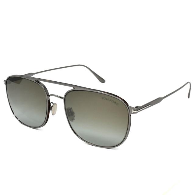 トムフォード TOM FORD サングラス FT0827F 12Q 58 メンズ ガンメタリック+ハバナ+ブラウングレーグラデーションサングラス ブランド 人