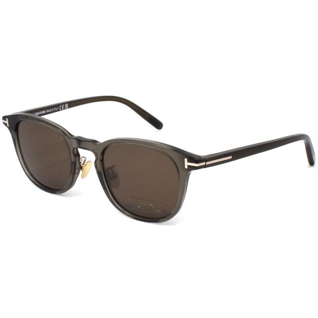 トムフォード TOM FORD サングラス アジアンフィット FT0876 D 20E 48 メンズ レディース ユニセックス グリーン(クリア)+ブラウンサング