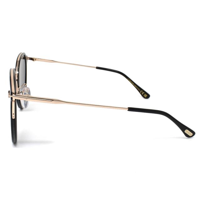 トムフォード TOM FORD サングラス アジアンフィット FT0897 K 01A 55 メンズ レディース ブラック+ピンクゴールド+ブルーグラデサングラ_2