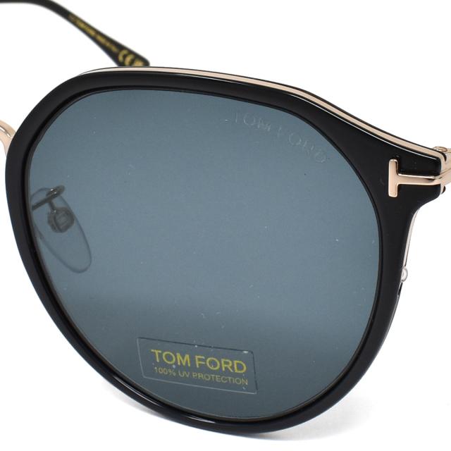 トムフォード TOM FORD サングラス アジアンフィット FT0897 K 01A 55 メンズ レディース ブラック+ピンクゴールド+ブルーグラデサングラ_3