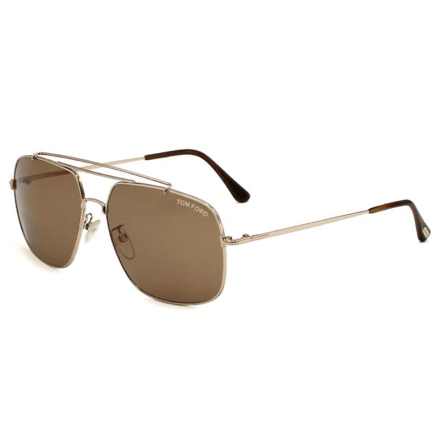 トムフォード TOM FORD サングラス アジアンフィット UVカット アイウェア ティアドロップ FT0561-K/S 28J 61 ゴールド+ブラウン 紫外線