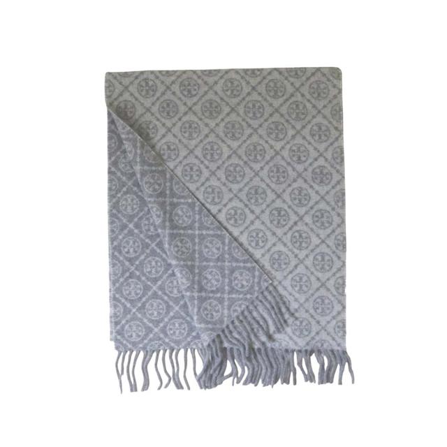 トリーバーチ Tory Burch マフラー ストール ウール カシミヤ カシミア 164571-020 レディース グレー マフラー ブランド 防寒 人気 贈り