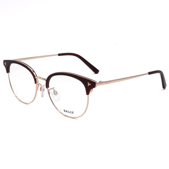 バリー BALLY メガネ フレーム BY5049D-071-51 眼鏡 フレームのみ レディース レッド＋ピンクゴールドメガネフレーム ブランド 眼鏡 フレ