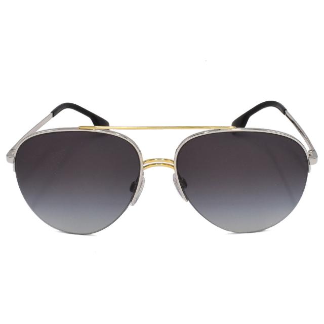 バーバリー BURBERRY サングラス UVカット BE3113 13038G 59 ティアドロップ型 メンズ レディース シルバー＋ゴールド＋グレーグラデサン_1