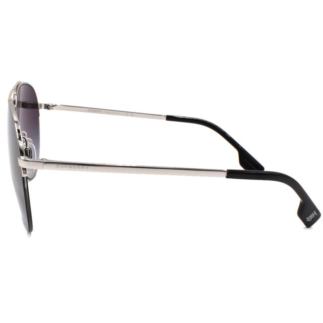 バーバリー BURBERRY サングラス UVカット BE3113 13038G 59 ティアドロップ型 メンズ レディース シルバー＋ゴールド＋グレーグラデサン_2