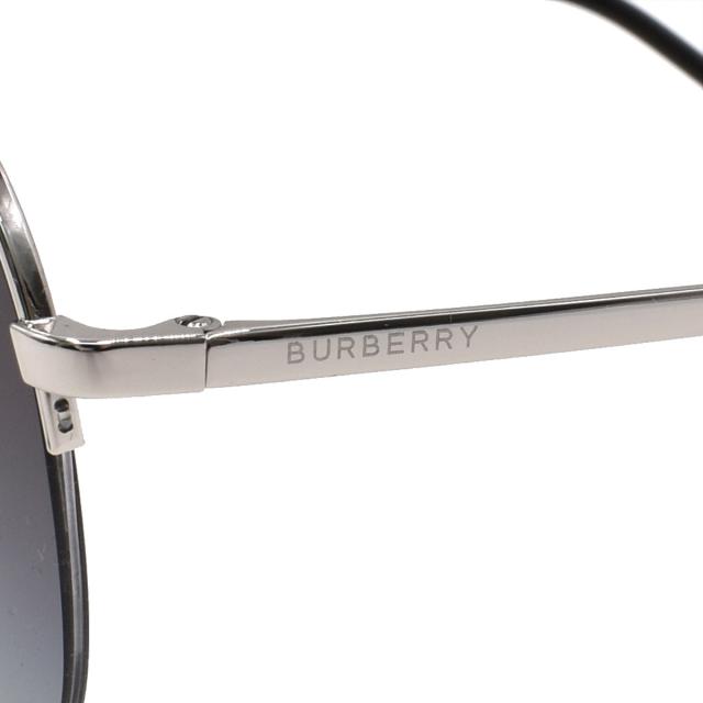 バーバリー BURBERRY サングラス UVカット BE3113 13038G 59 ティアドロップ型 メンズ レディース シルバー＋ゴールド＋グレーグラデサン_3