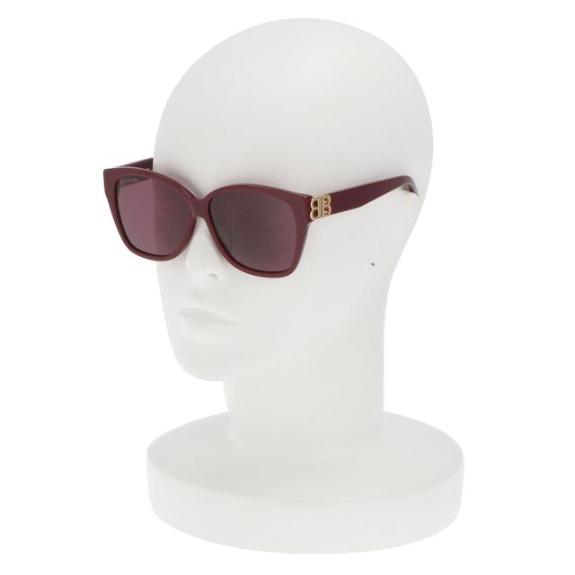 バレンシアガ BALENCIAGA サングラス UVカット BB0135SA-003-KOR フォックス型 レディース バーガンディボルドー+レッド紫外線対策 サン_4