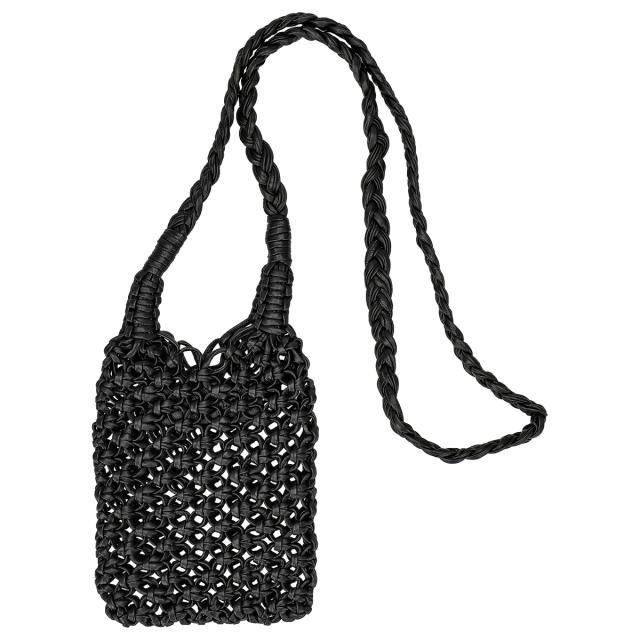 バグマティ BAGMATI ミニ バッグ ショルダーバッグ 肩掛けバッグ 編みバッグ BH-V2 BLK レディース ブラック 斜め掛けショルダーバッグ